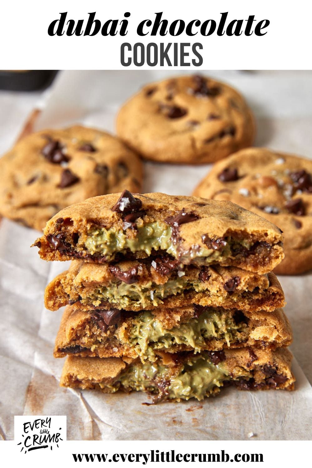 Dubai Chocolate Cookies - Every Little Crumb