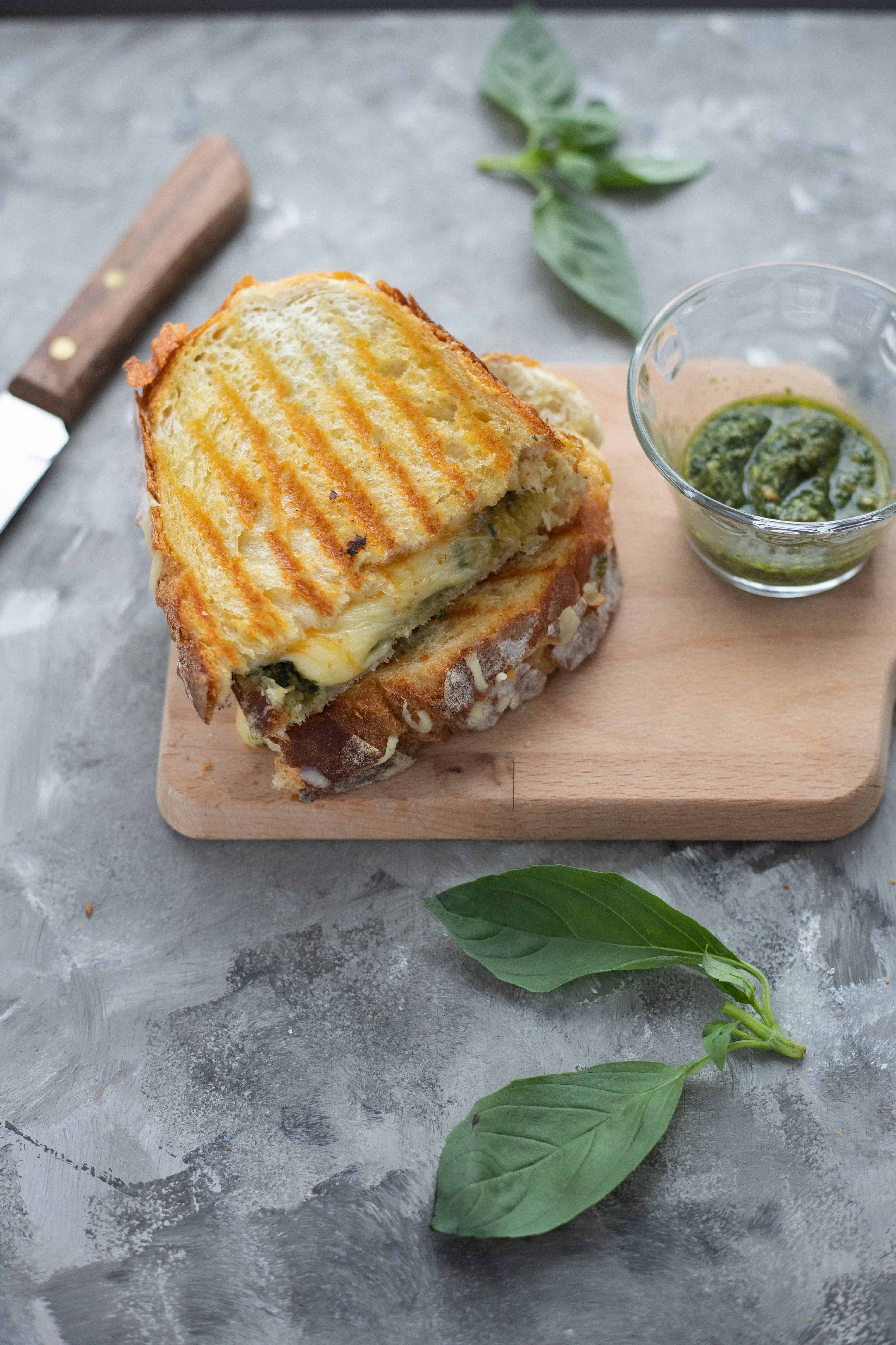 Ultimate Grilled Cheese Sandwich with Pesto