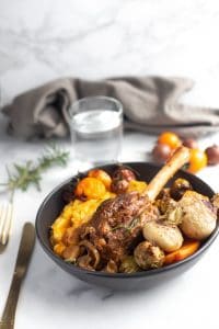 Slow Cooked Lamb Shank with Roasted Root Vegetables