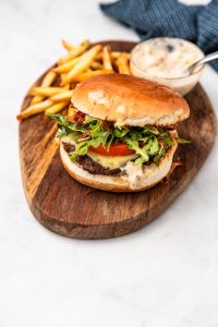 Air Fryer Frozen Burgers - Every Little Crumb juicy and foolproof