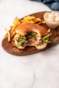 Air Fryer Frozen Burgers - Every Little Crumb juicy and foolproof