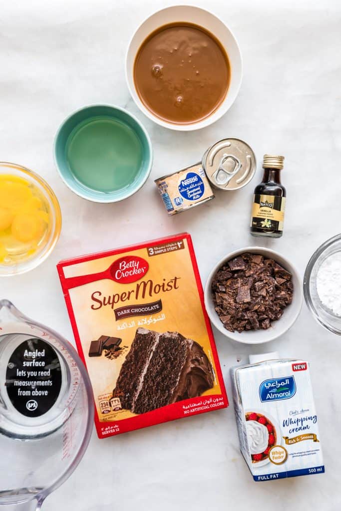 ingredients need to make  chocolate cake with condensed milk