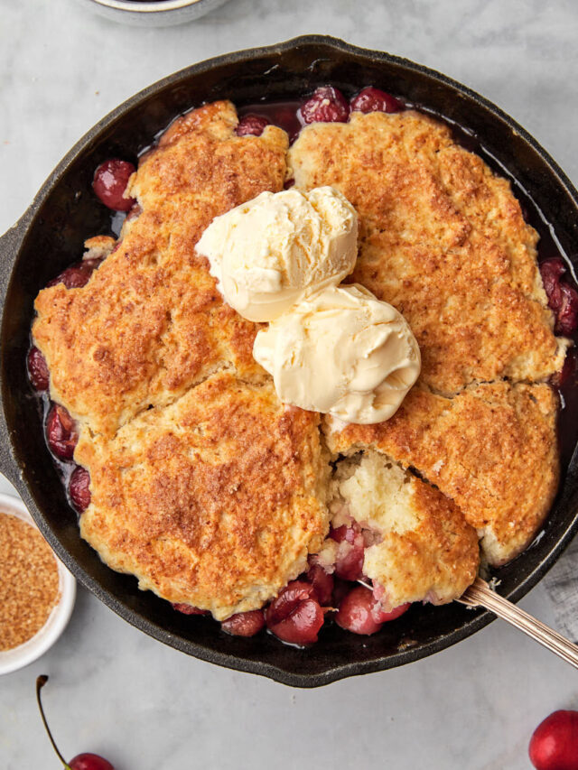 The Best Cherry Cobbler- easy recipe!