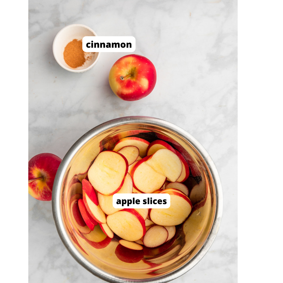 ingredients needed to make apple chips.