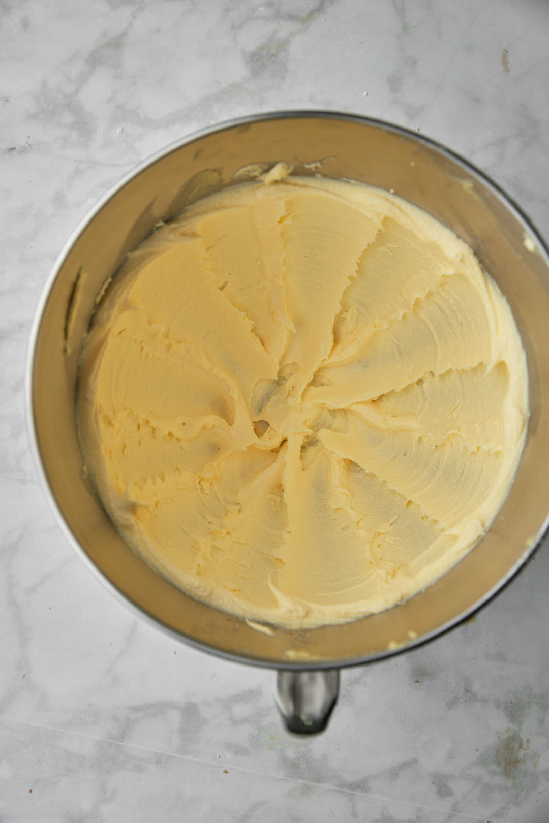 ghee creamed in a stand mixer.