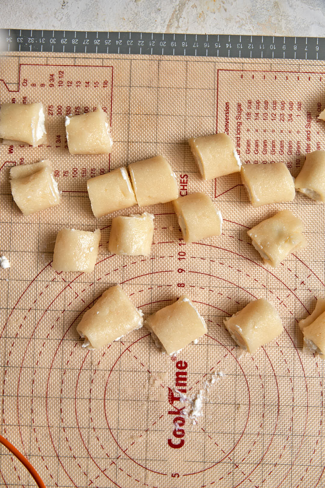 halawet el jibn pieces on a silpat.