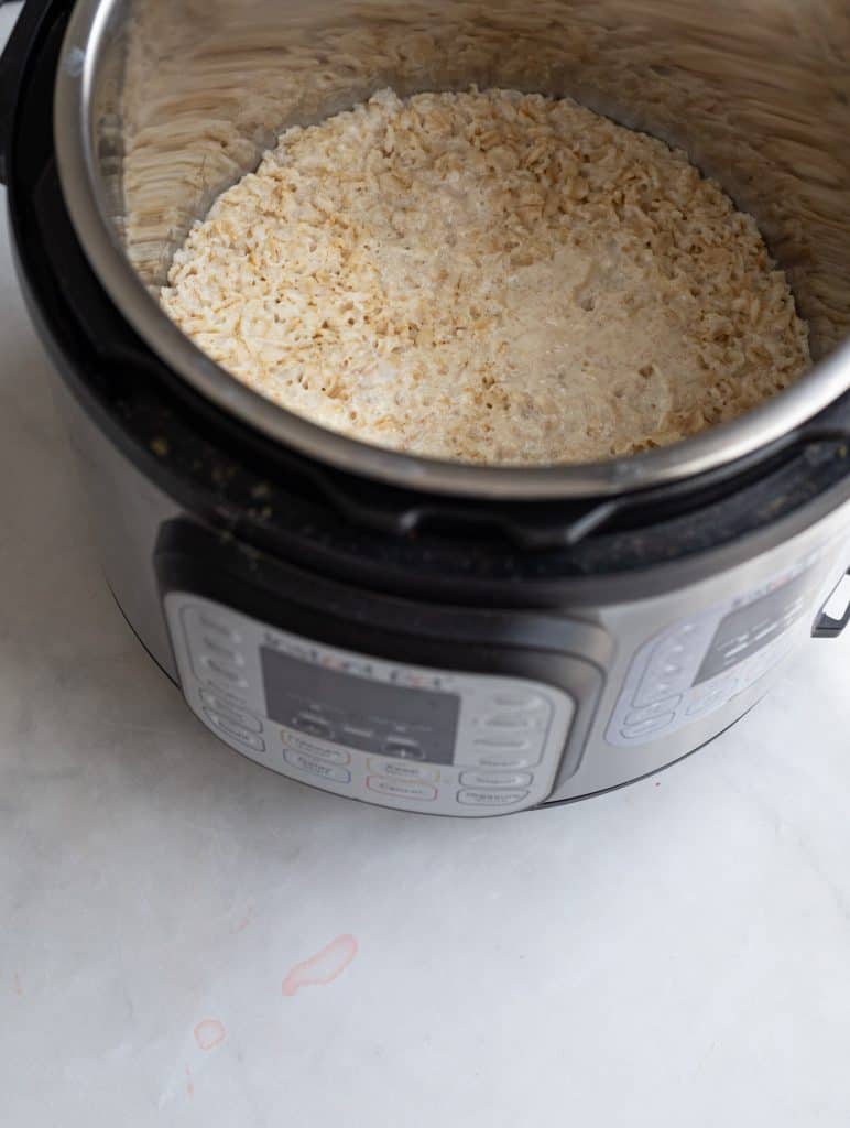 oatmeal inside the instant pot
