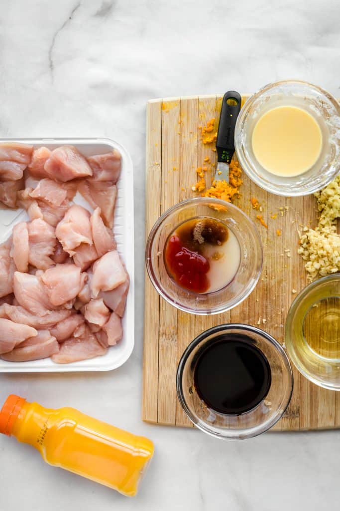 ingredients needed to make instant pot orange chicken