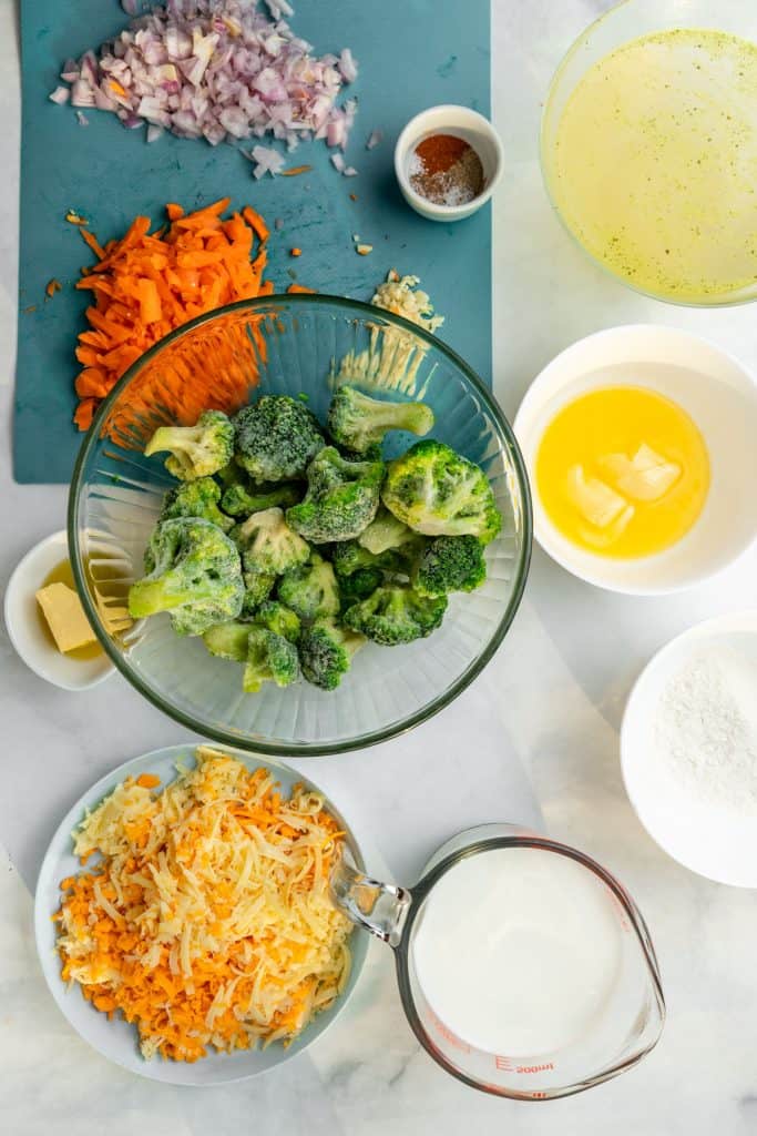 ingredients to make copycat panera broccoli cheddar soup