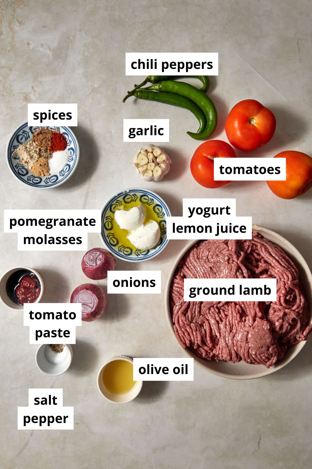 ingredients you need to make iskender kebab.