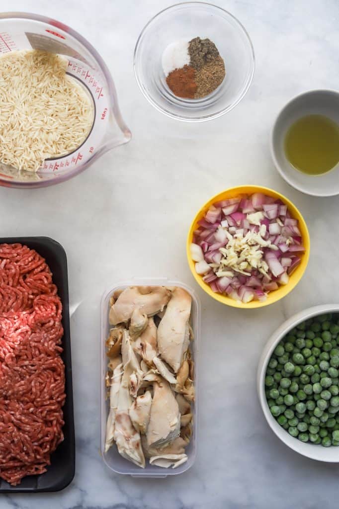 the ingredients you need to make lebanese chicken and rice
