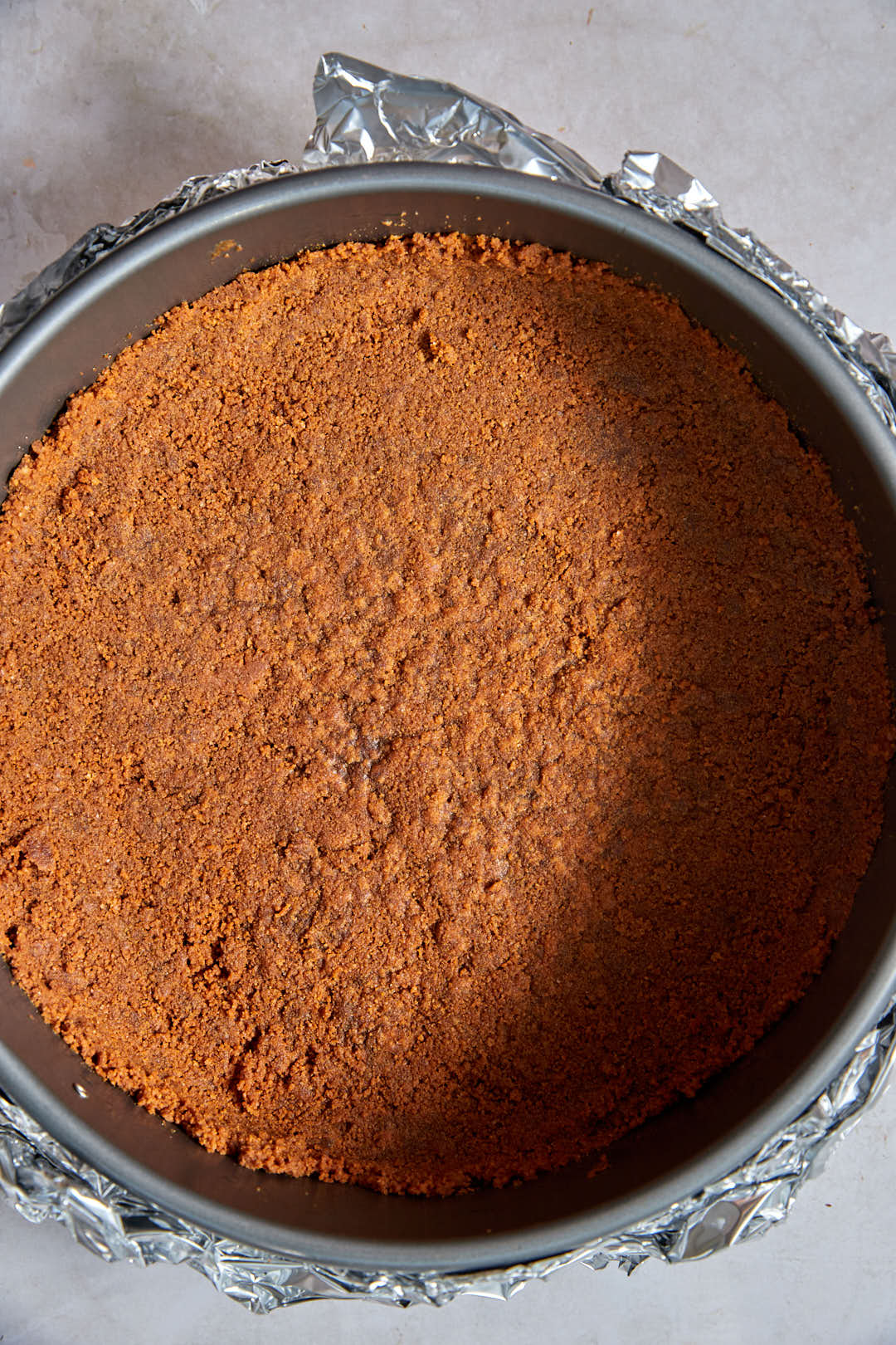 biscuit crust baked in springform pan.