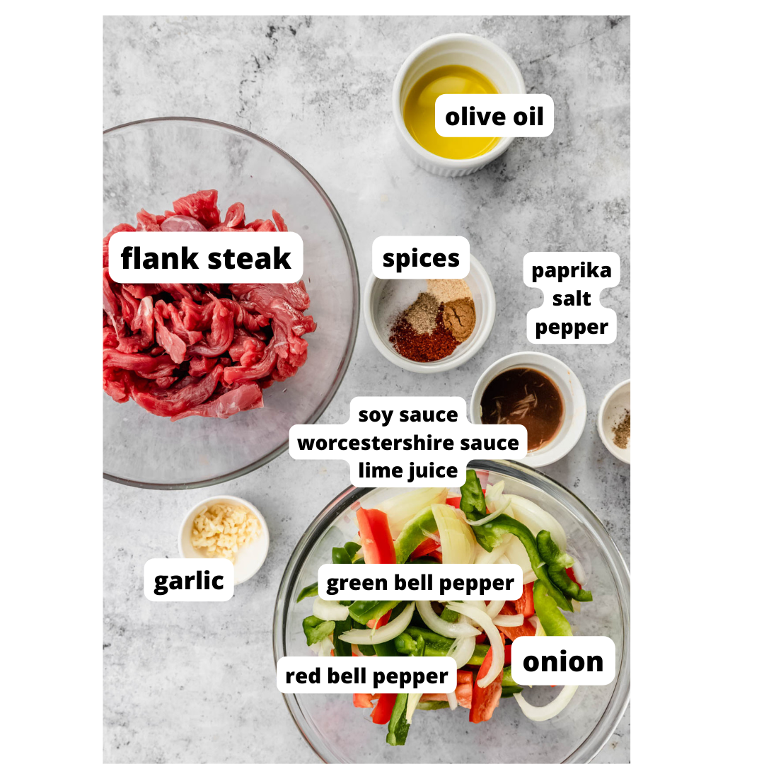 ingredients needed to make air fryer fajitas