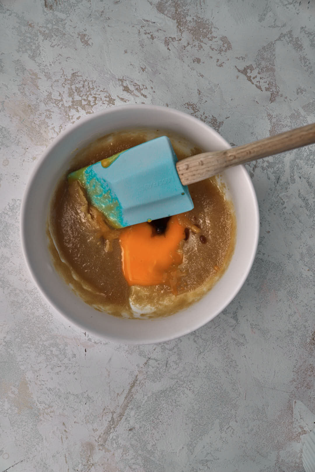 Add egg yolk and vanilla.